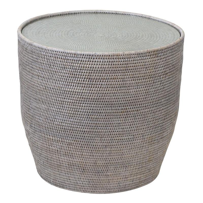 Verandah Side Table with Glass - Boho Bliss